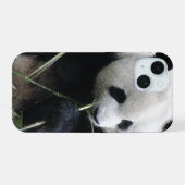 Cute Panda iPhone 15 Hoesje (Achterkant horizontaal)