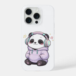 Cute Panda iPhone Hoesje | Kawaii Hoofdtelefoon Ae 15 Pro Case