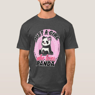 Cute panda is gewoon een meisje dat van Pandas hou T-shirt
