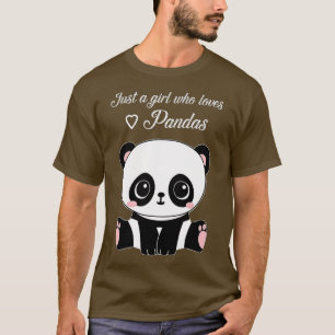 Cute Panda is gewoon een meisje dat van Pandas hou T-shirt