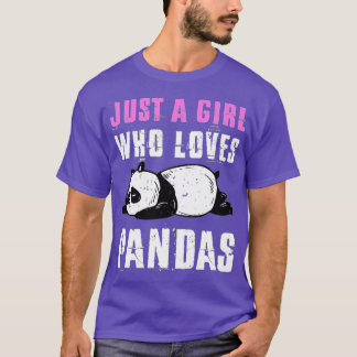 Cute Panda is gewoon een meisje dat van Pandas hou T-shirt