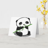 Cute Panda Kaart (Gele Bloem)