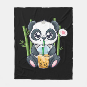Cute Panda Kawaii Anime Otaku Japanse belbokbobbel Fleece Deken