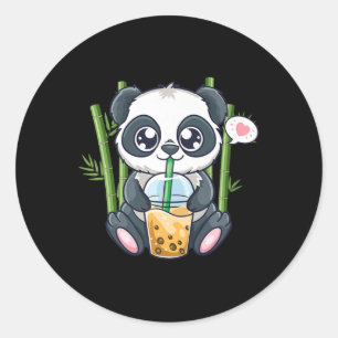 Cute Panda Kawaii Anime Otaku Japanse belbokbobbel Ronde Sticker