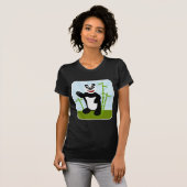 Cute Panda Kawaii Style Cartoon Design T-shirt (Voorkant volledig)