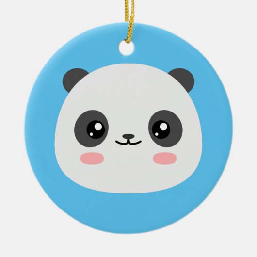Cute Panda Keramisch Ornament (Voorkant)