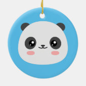 Cute Panda Keramisch Ornament (Achterkant)