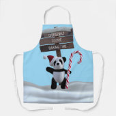 Cute Panda Kerst Koekjes Bakken Tijd Schort (Voorkant)
