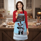 Cute Panda Kerst Koekjes Bakken Tijd Schort