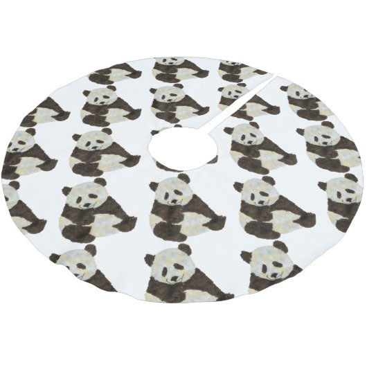Cute Panda Kerstboom Rok (Gekanteld)