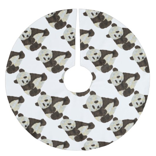 Cute Panda Kerstboom Rok (Voorkant)