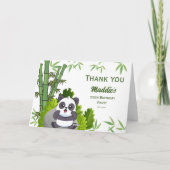 Cute Panda Kiddie Birthday Dank je wel Bedankkaart (Achterkant)
