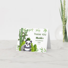 Cute Panda Kiddie Birthday Dank je wel Bedankkaart