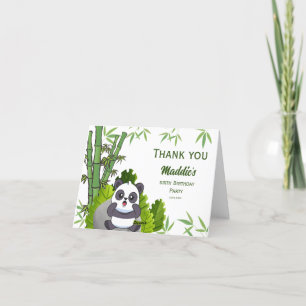 Cute Panda Kiddie Birthday Dank je wel Bedankkaart