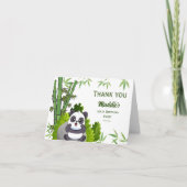 Cute Panda Kiddie Birthday Dank je wel Bedankkaart (Voorkant)