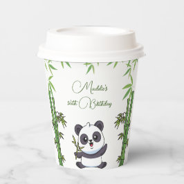 Cute Panda Kiddie Birthday Party Paper cup Papieren Bekers
