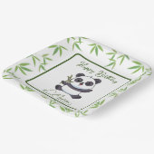 Cute Panda Kiddie Birthday Party Supplies Papieren Bordje (Gebogen)