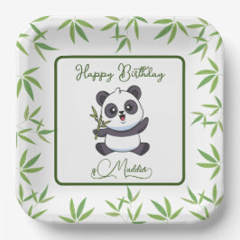 Cute Panda Kiddie Birthday Party Supplies Papieren Bordje