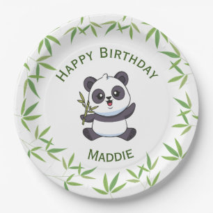 Cute Panda Kiddie Birthday Party Supplies Papieren Bordje