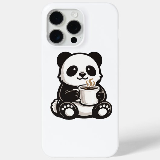 Cute Panda Koffie – Kawaii Panda met Koffie Case-Mate iPhone Case (Achterkant)