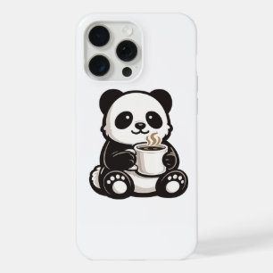 Cute Panda Koffie – Kawaii Panda met Koffie iPhone 15 Pro Max Case