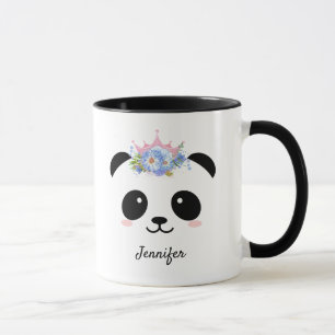 Cute panda koningin gepersonaliseerd mok