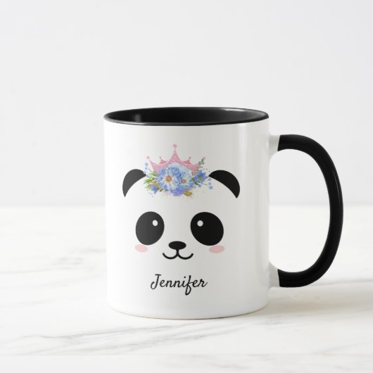Cute panda koningin gepersonaliseerd mok (Rechts)