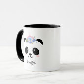 Cute panda koningin gepersonaliseerd mok (Voorkant links)