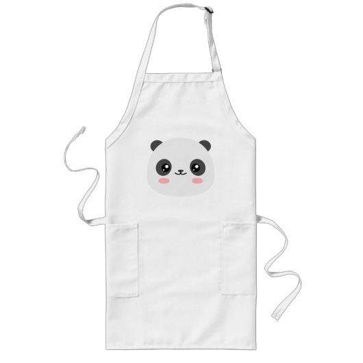 Cute Panda Lang Schort (Voorkant)