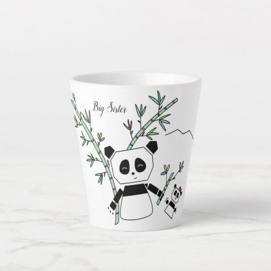 Cute Panda Latte cup Mok (Voorkant)