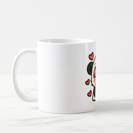 Cute Panda Love Mug – Kawaii Heart Eyes design Koffiemok (Links)