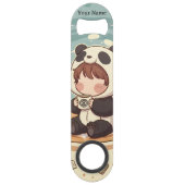 Cute Panda Magnetic Bottle Opener Speed Flessenopener (Achterkant)