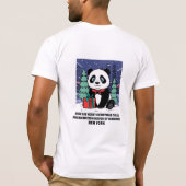 Cute Panda Merry Christmas T-Shirt | New York Holi (Achterkant)