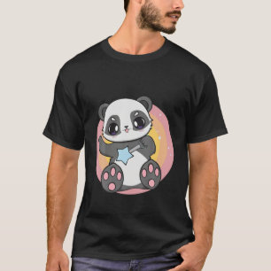 Cute Panda met Baby Speelgoed Rattle Kawaii Beer T T-shirt