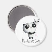 Cute Panda met ballon Magneet (Voorkant / Achterkant)