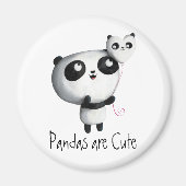 Cute Panda met ballon Magneet (Voorkant)