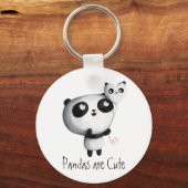 Cute Panda met ballon Sleutelhanger (Voorkant)