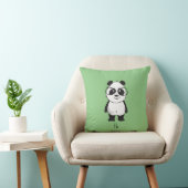 Cute Panda met bril Kussen (Stoel)
