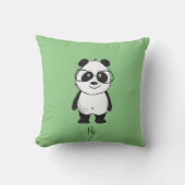 Cute Panda met bril Kussen (Voorkant)