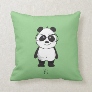 Cute Panda met bril Kussen
