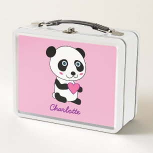 Cute Panda met een roze hart Persoonlijke lunch Bo