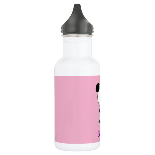 Cute Panda met een roze hart Waterfles (Links)
