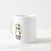 Cute Panda met Flowers - 1000Pandas Koffiemok (Voorkant links)