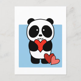 Cute Panda met hart - 1000Pandas-Briefkaart Briefkaart
