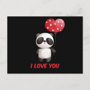 Cute Panda met hart Ik hou van Valentijn Gift Briefkaart