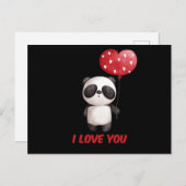 Cute Panda met hart | Ik hou van Valentijn Gift Briefkaart (Voorkant / Achterkant)