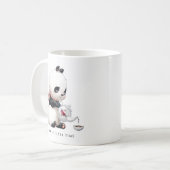 Cute Panda met Scarf Personalize Tea Party Koffiemok (Voorkant links)