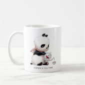 Cute Panda met Scarf Personalize Tea Party Koffiemok (Links)