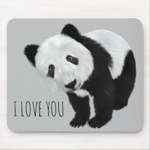CUTE Panda met tekst Muismat