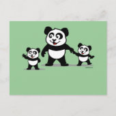 Cute Panda met twee baby's Briefkaart (Voorkant)